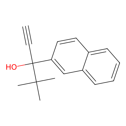 4,4-Dimethyl-3-naphthalen-2-ylpent-1-yn-3-ol structure