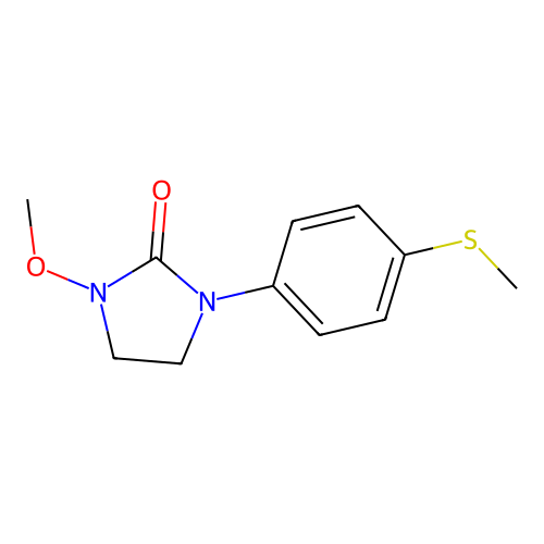 2-Imidazolidinone, 1-methoxy-3-[4-(methylthio)phenyl]- structure