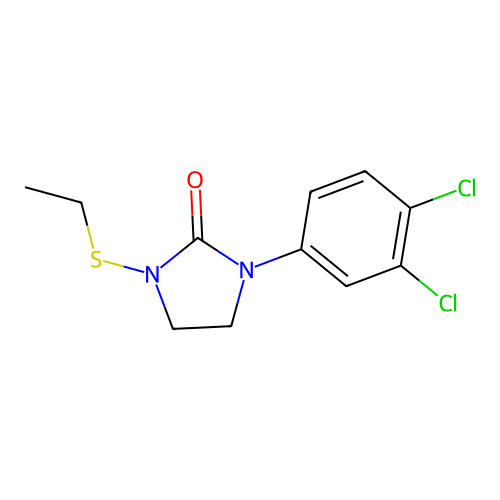 2-Imidazolidinone, 1-(3,4-dichlorophenyl)-3-(ethylthio)- structure