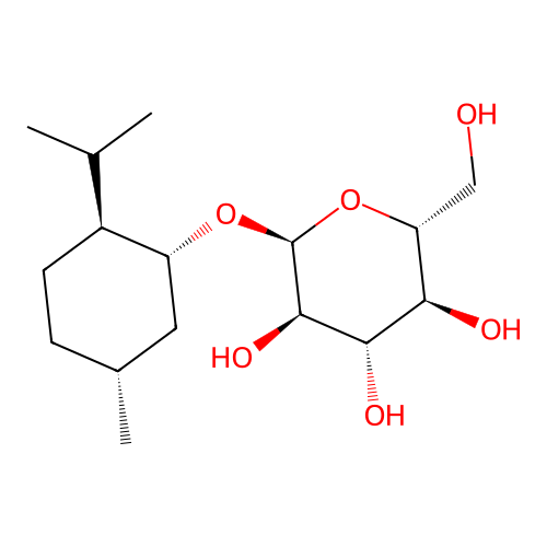 L-MENTHYL-A-D-GLUCOPYRANOSIDEN-HYDRATE structure