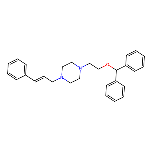1-(2-(Diphenylmethoxy)ethyl)-4-(3-phenyl-2-propenyl)piperazine structure