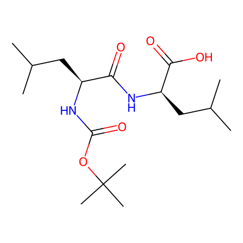 N-(tert-Butoxycarbonyl)-L-leucyl-D-leucine structure