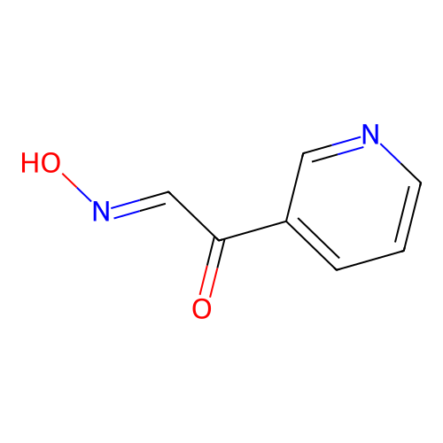 3-Pyridineacetaldehyde,a-oxo-, 3-oxime structure