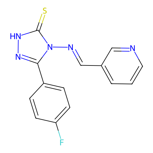 5-(4-Fluorophenyl)-4-((3-pyridinylmethylene)amino)-4H-1,2,4-triazole-3-thiol structure