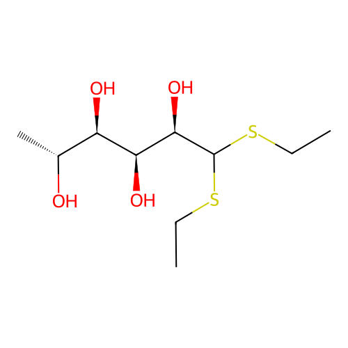(2R,3S,4R,5R)-1,1-bis(ethylsulfanyl)hexane-2,3,4,5-tetrol structure