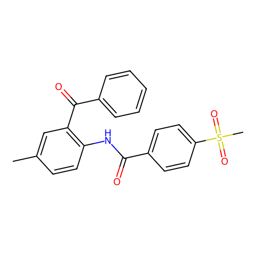 N-(2-benzoyl-4-methylphenyl)-4-methylsulfonylbenzamide structure