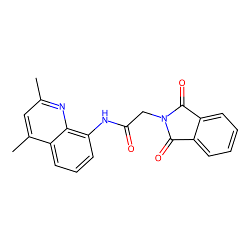 N-(2,4-dimethylquinolin-8-yl)-2-(1,3-dioxoisoindol-2-yl)acetamide structure