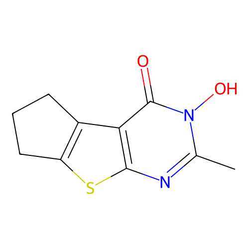 4H-Cyclopenta[4,5]thieno[2,3-d]pyrimidin-4-one, 3,5,6,7-tetrahydro-3-hydroxy-2-methyl- (9CI) structure