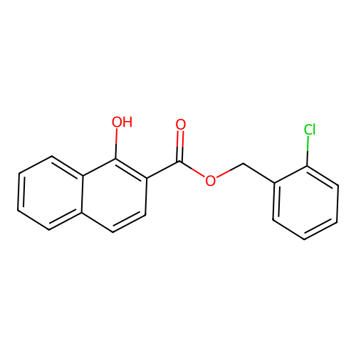 2-Chlorobenzyl 1-hydroxy-2-naphthoate structure
