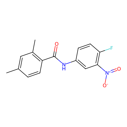 N-(4-氟-3-硝基苯基)-2,4-二甲基苯甲酰胺 structure