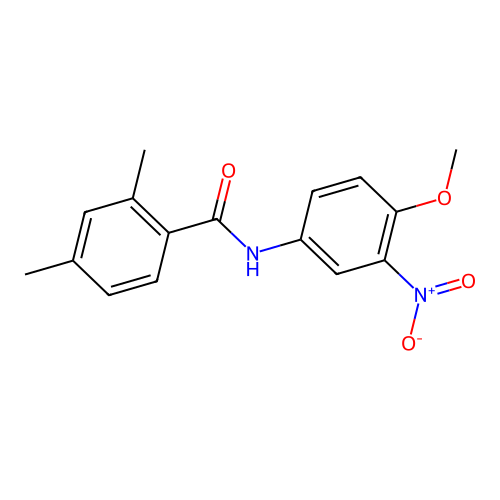 N-(4-methoxy-3-nitrophenyl)-2,4-dimethylbenzamide structure