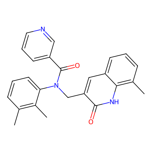 N-(2,3-dimethylphenyl)-N-((2-hydroxy-8-methylquinolin-3-yl)methyl)nicotinamide structure