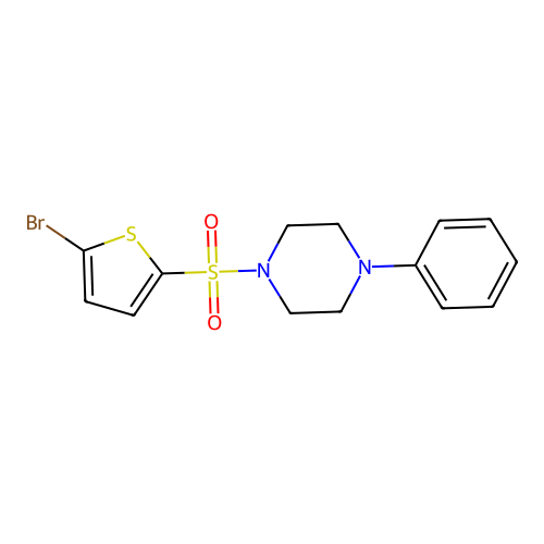 1-[(5-Bromothiophen-2-yl)sulfonyl]-4-phenylpiperazine structure