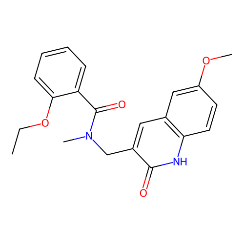 2-ethoxy-N-[(6-methoxy-2-oxo-1H-quinolin-3-yl)methyl]-N-methylbenzamide structure