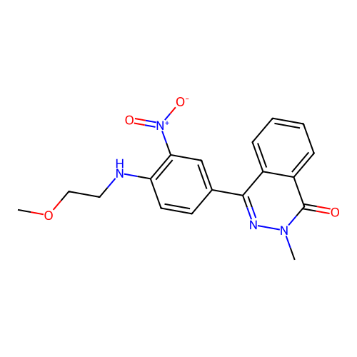 4-{4-[(2-methoxyethyl)amino]-3-nitrophenyl}-2-methylphthalazin-1(2H)-one structure