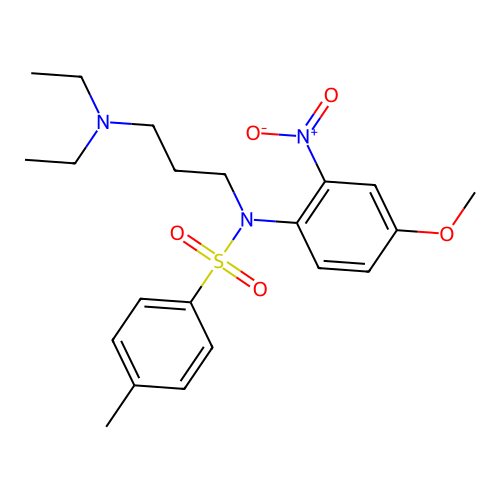 N-(3-(diethylamino)propyl)-N-(4-methoxy-2-nitrophenyl)-4-methylbenzenesulfonamide structure