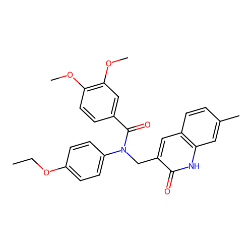 N-(4-ethoxyphenyl)-3,4-dimethoxy-N-[(7-methyl-2-oxo-1H-quinolin-3-yl)methyl]benzamide structure