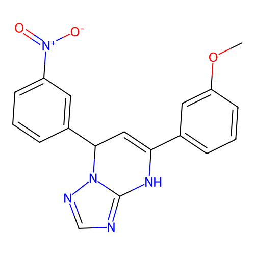 5-(3-methoxyphenyl)-7-(3-nitrophenyl)-1,7-dihydro-[1,2,4]triazolo[1,5-a]pyrimidine structure
