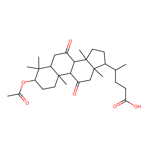 (4R)-4-[(3S,5R,8R,9S,10S,13R,14S,17R)-3-acetyloxy-4,4,10,13,14-pentamethyl-7,11-dioxo-2,3,5,6,8,9,12,15,16,17-decahydro-1H-cyclopenta[a]phenanthren-17-yl]pentanoic acid structure