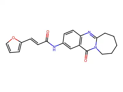 3-(furan-2-yl)-N-(12-oxo-7,8,9,10-tetrahydro-6H-azepino[2,1-b]quinazolin-2-yl)prop-2-enamide structure