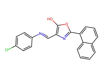 4-[(4-Chloroanilino)methylidene]-2-(naphthalen-1-yl)-1,3-oxazol-5(4H)-one structure