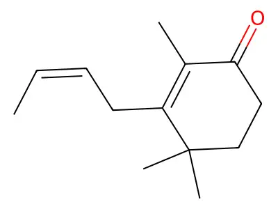 3-But-2-enyl-2,4,4-trimethylcyclohex-2-en-1-one structure