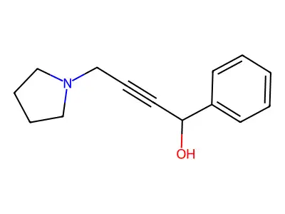 1-Phenyl-4-pyrrolidin-1-ylbut-2-yn-1-ol structure