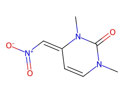 1,3-Dimethyl-4-(nitromethylidene)pyrimidin-2-one structure