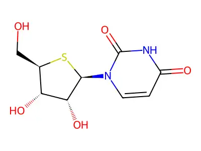 1-[3,4-Dihydroxy-5-(hydroxymethyl)tetrahydrothiophen-2-yl]pyrimidine-2,4-dione structure