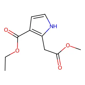 ethyl 2-(2-methoxy-2-oxoethyl)-1H-pyrrole-3-carboxylate structure