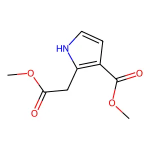methyl 2-(2-methoxy-2-oxoethyl)-1H-pyrrole-3-carboxylate structure