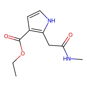 ethyl 2-[2-(methylamino)-2-oxoethyl]-1H-pyrrole-3-carboxylate structure
