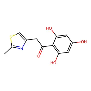 Ethanone, 2-(2-methyl-4-thiazolyl)-1-(2,4,6-trihydroxyphenyl)- structure