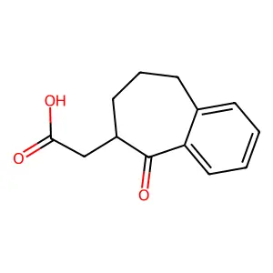 6,7,8,9-Tetrahydro-5-oxo-5H-benzocycloheptene-6-acetic acid structure