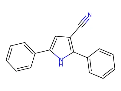 2,5-diphenyl-1H-pyrrole-3-carbonitrile structure