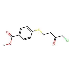 Methyl 4-(4-chloro-3-oxobutyl)sulfanylbenzoate structure
