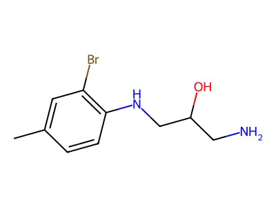 1-Amino-3-(2-bromo-4-methylanilino)propan-2-ol structure