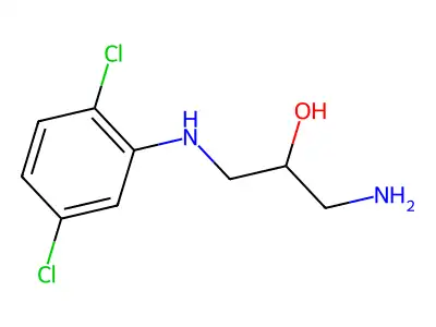 1-Amino-3-(2,5-dichloroanilino)propan-2-ol structure