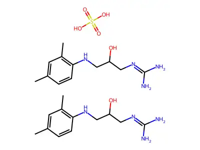 Guanidine, 1-(2-hydroxy-3-(2,4-xylidino)propyl)-, hemisulfate, dl- structure