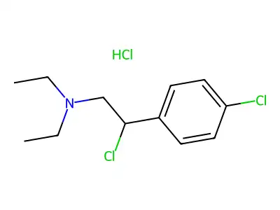 Phenethylamine, beta,4-dichloro-N,N-diethyl-, hydrochloride structure
