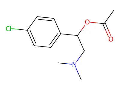 Phenethylamine, beta-acetoxy-p-chloro-N,N-dimethyl- structure