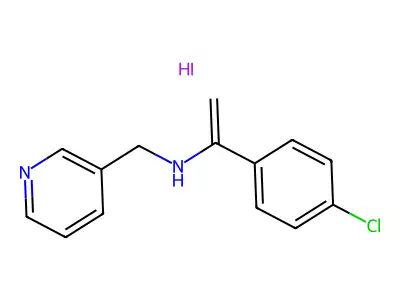 N-[1-(4-chlorophenyl)vinyl]-N-(3-pyridylmethyl)amine hydroiodide structure