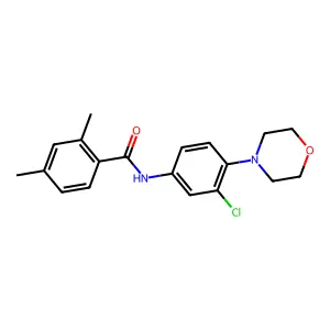 N-(3-chloro-4-morpholin-4-ylphenyl)-2,4-dimethylbenzamide structure