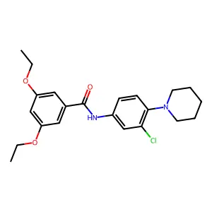 N-(3-chloro-4-piperidin-1-ylphenyl)-3,5-diethoxybenzamide structure