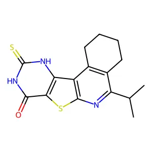 5-Isopropyl-10-thioxo-1,2,3,4,10,11-hexahydro-9H-7-thia-6,9,11-triaza-benzo[c]fluoren-8-one structure