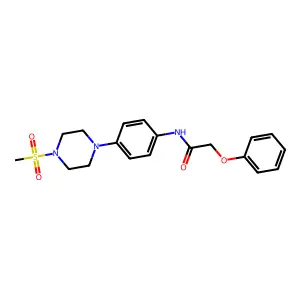 N-[4-(4-methylsulfonylpiperazin-1-yl)phenyl]-2-phenoxyacetamide structure