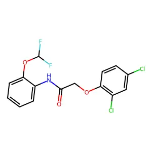 2-(2,4-dichlorophenoxy)-N-[2-(difluoromethoxy)phenyl]acetamide structure