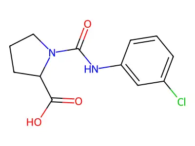 1-(3-Chloro-phenylcarbamoyl)-pyrrolidine-2-carboxylic acid structure