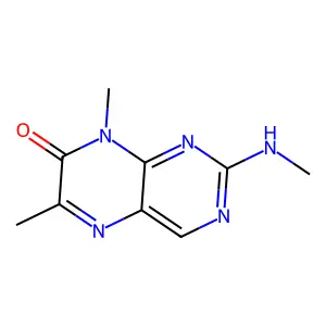 7(8H)-Pteridinone, 6,8-dimethyl-2-(methylamino)- structure