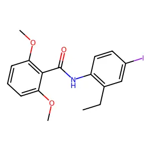 N-(2-ethyl-4-iodophenyl)-2,6-dimethoxybenzamide structure